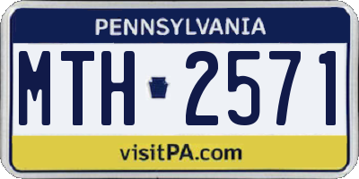 PA license plate MTH2571