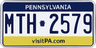PA license plate MTH2579