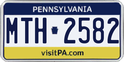 PA license plate MTH2582