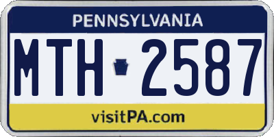 PA license plate MTH2587