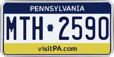 PA license plate MTH2590