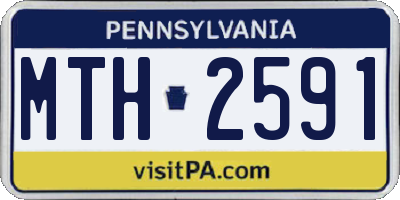 PA license plate MTH2591