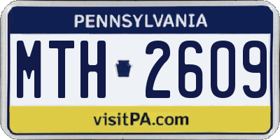 PA license plate MTH2609