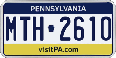 PA license plate MTH2610