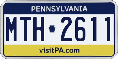 PA license plate MTH2611