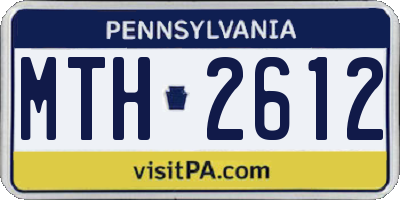 PA license plate MTH2612