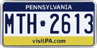 PA license plate MTH2613