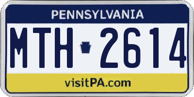 PA license plate MTH2614