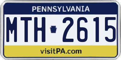 PA license plate MTH2615