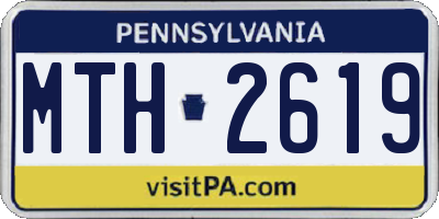 PA license plate MTH2619