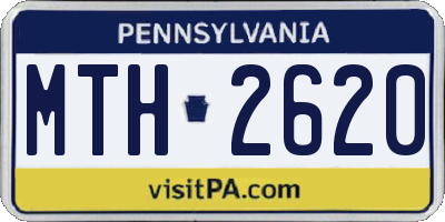 PA license plate MTH2620