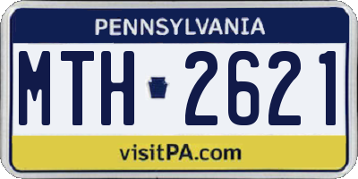 PA license plate MTH2621