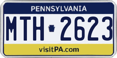 PA license plate MTH2623