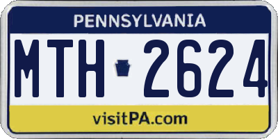 PA license plate MTH2624