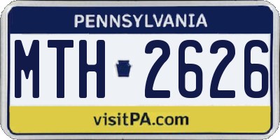 PA license plate MTH2626