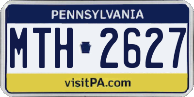 PA license plate MTH2627