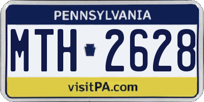 PA license plate MTH2628