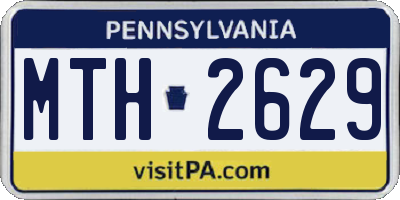 PA license plate MTH2629