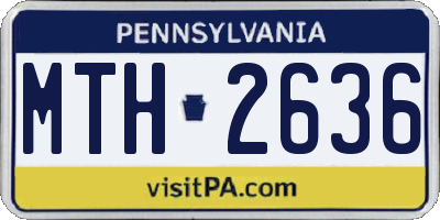 PA license plate MTH2636