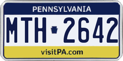 PA license plate MTH2642