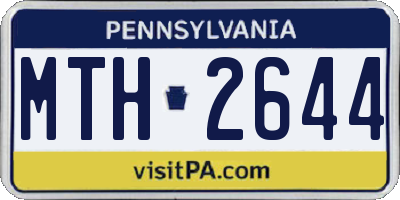PA license plate MTH2644
