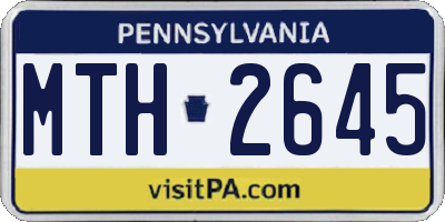 PA license plate MTH2645