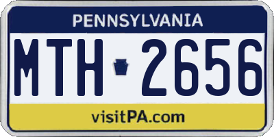 PA license plate MTH2656