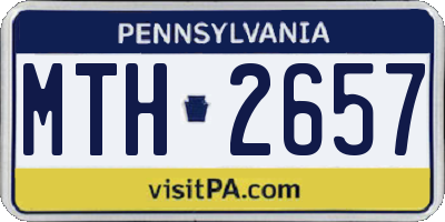 PA license plate MTH2657