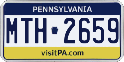 PA license plate MTH2659