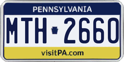 PA license plate MTH2660