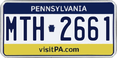 PA license plate MTH2661