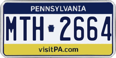 PA license plate MTH2664