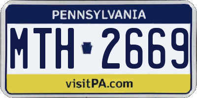 PA license plate MTH2669