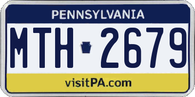 PA license plate MTH2679