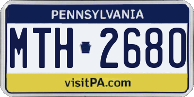 PA license plate MTH2680