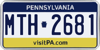 PA license plate MTH2681