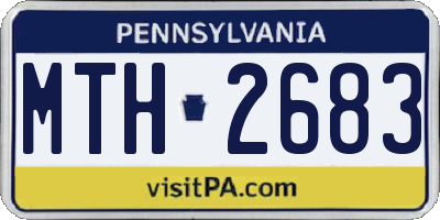 PA license plate MTH2683