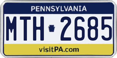 PA license plate MTH2685