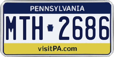 PA license plate MTH2686