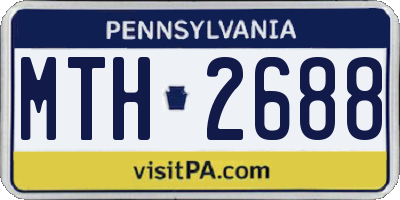 PA license plate MTH2688