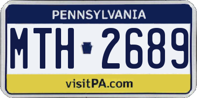 PA license plate MTH2689