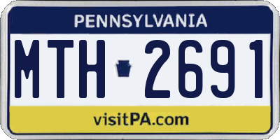 PA license plate MTH2691
