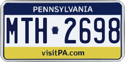 PA license plate MTH2698
