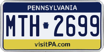 PA license plate MTH2699