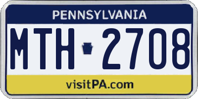 PA license plate MTH2708