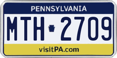 PA license plate MTH2709