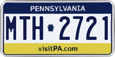 PA license plate MTH2721