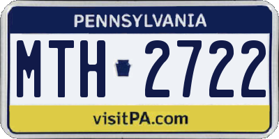 PA license plate MTH2722