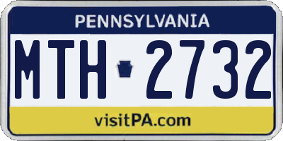 PA license plate MTH2732