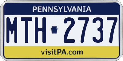 PA license plate MTH2737